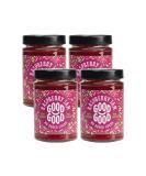 GOOD GOOD Sweet Raspberry Jam - Keto Friendly - Low Calorie Without Added Sugars - Vegan - Gluten Free - Preserves - 330g x4 - Buy Online on GoSupps.com