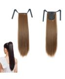 Prinfantasy Straight Wrap Around Ponytail Extension - Silky Long Hairpiece for Women - Light Brown (22 inch) - Buy Online on GoSupps.com
