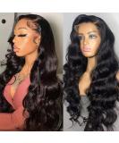 22 Inch Body Wave Lace Front Wig | Brazilian Virgin Human Hair | 180% Density | HD Transparent Lace | Pre Plucked with Baby Hair | Natural Hairline - Buy Online on GoSupps.com
