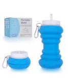 Portable Bidet 600ml - Collapsible & Expandable for Travel Camping & Hygiene - Ideal for Pregnancy Postpartum Baby Care Elderly & Muslims - Blue - Buy Online on GoSupps.com