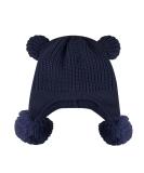 KAKU NANU Toddler Winter Hat with Double Pom Pom | Fleece Lined Beanie for Boys & Girls 1-2 Years | Dark Blue - Buy Online on GoSupps.com