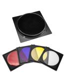 Flashpoint Universal Barn Door Kit with Grid and Gels - Control Light and Color Effectively - Buy Online on GoSupps.com