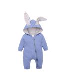 Kids Tales Newborn Baby Winter Warm Rabbit Ear Hooded Romper 12-18 Months Blue - Buy Online on GoSupps.com