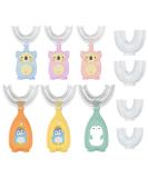 JSTHHT U-Shape Children's Toothbrush - Silicone Head Cartoon Design All-Round Massage Cleaning for Ages 2-6 - Buy Online on GoSupps.com