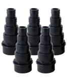 Aquacadabra 5 x Stepped Black Flexi Hose Tail 1.5" 38mm Glue Fit Solvent Weld - Buy Online on GoSupps.com