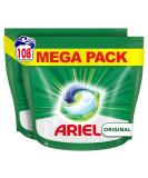 Ariel All-in-1 PODS Laundry Detergent, 108 Washes (54 x 2), Original Scent, Cold Water Cleaning - Buy Online on GoSupps.com