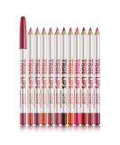 12-Piece Waterproof Lip Liner Set for Long-Lasting Color - Variety of Shades - Buy Online on GoSupps.com