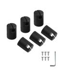 ZIZILAND Trampoline Enclosure Pole Cap for Flat Steel Sheet Top Ring System, 6 Pieces, Black - Buy Online on GoSupps.com