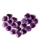 XIANNVXI 10 Pcs Amethyst Crystal Heart Stones - Natural Polished Pocket Gemstones for Reiki Healing and Gifts - Buy Online on GoSupps.com
