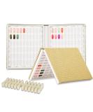 BNG Nail Display Book 120 Color Gel Polish in Gold Leather | Nail Art Salon Design & False Nails Tips Chart - Buy Online on GoSupps.com