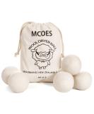 Organic Wool Dryer Balls 6-Pack - Natural Fabric Softener - Baby Safe & Anti Static - Save Energy & Time - Reusable - New Zealand Wool - Buy Online on GoSupps.com