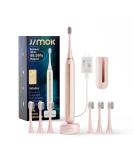 JIMOK Sonic Electric Toothbrush for Adults - Pink 3 Dupont & 3 Toray Brush Heads 90 Days Use 5 Modes Extra Brush & Wall Adapter - Shop Internationally - Buy Online on GoSupps.com