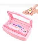Nail Tool Sterilizer Box | Plastic Sterilizing Tray for Salon & Spa | Organize Nail Tweezers Eyelash Extensions - Pink - Buy Online on GoSupps.com