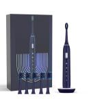 Sonic Electric Toothbrush - 6 Brush Heads 120 Days Charge Smart Timer | Fast Wireless Charging for Adults & Kids (Blue - Buy Online on GoSupps.com