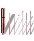 Lletfun Rose Gold Ear Wax Removal Tool Set with Key Chain Box - 7 Piece Portable Ear Spoon Pick Kit - Buy Online on GoSupps.com