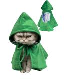 Scout Regiment Cloak Pet Costume - Green | Anime Hooded Robe for Dogs & Cats - Buy Online on GoSupps.com