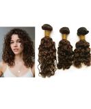 Mila 3 Bundle Color 4# Medium Brown 100% Human Hair Weave - Jerry Curl Brazilian Remy Extensions (18 20 22) for International Shipping - Buy Online on GoSupps.com