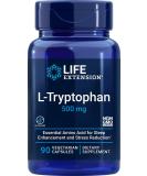 Life Extension L-Tryptophan 500mg - Promotes Healthy Sleep & Satiety - 90 Vegetarian Capsules - Buy Online on GoSupps.com