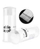 Dming 200 Pieces Disposable Micro Brush Applicator for Eyelash Extension & Makeup - Mini Cotton Swab Brushes (White) - Buy Online on GoSupps.com