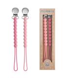 Pacifier Clips Baby Girls - MORIBOX Paci Clip 2 Pack R-Pink for Soothing Baby Binky Holder - Perfect Shower or Birthday Gift - Buy Online on GoSupps.com