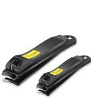 Nail Clippers 2PCs Nail Cutter Set Stainless Steel Fingernails Toenails Clippers for Men Women Sturdy Nail Clipping Kit 2 Count (Pack of 1) - Buy Online on GoSupps.com