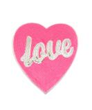 Pink Heart Shaped Sequin Embroidered Sew-On Applique for Clothes and Accessories - Buy Online on GoSupps.com