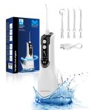 350ML Cordless Water Dental Flosser - 5 Modes 4 Nozzles IPX7 Waterproof Rechargeable Oral Irrigator for Deep Cleaning Teeth at Home & Travel (White - Buy Online on GoSupps.com
