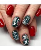 Brishow Christmas Snow Press on Nails - Antler Short Red Fake Nails 24pcs - Buy Online on GoSupps.com