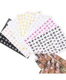 Alphabet Letter Nail Art Stickers - Holographic Self-Adhesive Decals for Manicure - 8 Colors - Buy Online on GoSupps.com