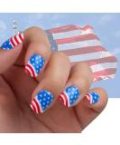 4th of July Full Cover Coffin False Nails - Patriotic Designs, Glue On, Reusable - Buy Online on GoSupps.com