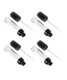 Buy Lurrose 4pcs Transparent Lip Gloss Tubes - DIY Reusable Lipstick Bottles | Mini 10x1.7cm Black - Ideal for Crafting & Cosmetics - Buy Online on GoSupps.com