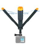 SOONSUN 4-in-1 Floating Selfie Stick for GoPro & DJI OSMO - Waterproof and Versatile Yellow Pole - Buy Online on GoSupps.com