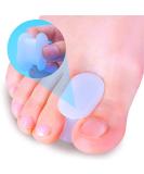 PrettSole 2 Pairs Silicone Toe Separators for Bunion Relief - 1/2 Thick Spacer Pads for Big Toe Correction & Pain Relief - Buy Online on GoSupps.com