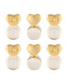6PCS Heart Silicone Earring Lifters - Hypoallergenic 14K Gold Plated Backs for Heavy Earrings - Buy Online on GoSupps.com