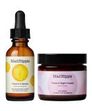 Mad Hippie Vitamin C Serum & Triple C Night Cream Set - Brightening Hyaluronic Acid Skin Care - 2 Piece Set for Radiant Skin - Buy Online on GoSupps.com