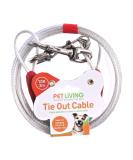 TIE OUT CABLE FOR DOGS STEEL STRONG CABLE CAMPING PICNIC GARDENING CABLE STRONG WIRE SILVER COLOUR AVAILABLE IN 10 20 30 FEET (10 FEET 3 METER) - Buy Online on GoSupps.com