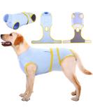 Kuoser Dog Recovery Suit for Male Dogs - Breathable Post-Op Body Leakage Protection & Anti-Licking Light Blue XXL (1 Pack) - Buy Online on GoSupps.com