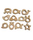 Alenybeby Nature Baby Teething Toys Set - 11pc Wooden Teether Rings | Organic Handmade Pendant | Montessori Infant Shower Gift (Type 1) - Buy Online on GoSupps.com