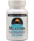 Source Naturals Melatonin 2.5 mg - Orange Flavor 240 Lozenges for Better Sleep - Buy Online on GoSupps.com