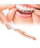 Denture Cleaning Brush Set - Hygiene Denture Cleaner, Toothbrush & Cleanser Tool for False Teeth Care - Buy Online on GoSupps.com