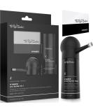 The Rich Barber NHance 3-in-1 Hair Fibers Applicator Set - Natural Hair Thickening Spray for Hairlines & Beards (Black) - Buy Online on GoSupps.com