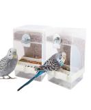PINVNBY No-Mess Bird Feeder for Parrots - Seed Food Container with Perch - Ideal for Budgerigar, Canary, Cockatiel, Finch, Parakeet, and More - Buy Online on GoSupps.com