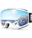 findway Ski Goggles, 100% UV Protection OTG Snow Goggles for Men, Women & Youth A1-white Silver Vlt 21% - Buy Online on GoSupps.com
