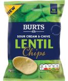 Burt's Lentil Chips - Sour Cream & Chive 20g - 16 Pack - Buy Online on GoSupps.com