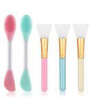 Molain Mask Brush Silicone Applicator Set - 5 Multi-colored Facial Brushes for DIY Mud, Body Lotion, Esthetician Face Care, Makeup & Skincare - Professional Fan Spatula Tool - Buy Online on GoSupps.com