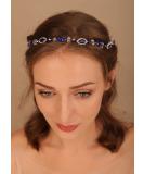 Denifery Blue Sapphire Rhinestone Bridal Headpiece | Crystal Hair Vine Headband for Wedding Party - Buy Online on GoSupps.com