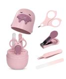 4-in-1 Baby Nail Care Set - Baby Nail Clippers Scissors File & Tweezers in Cute Pink Case | Perfect Manicure & Pedicure Set for Newborns & Infants - Buy Online on GoSupps.com