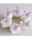 GEORLD Edible Wafer Paper Butterflies Set of 48 Purple Cake Decorations, Cupcake Topper - Buy Online on GoSupps.com