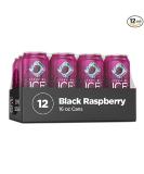 Sparkling Ice +Caffeine Black Raspberry Sparkling Water with Antioxidants and Vitamins Zero Sugar 16 fl oz Cans (Pack of 12) - Buy Online on GoSupps.com