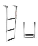 Amarine Made 3 Step Stainless Steel Telescoping Boat Ladder | Marine Swim Step - Buy Online on GoSupps.com
